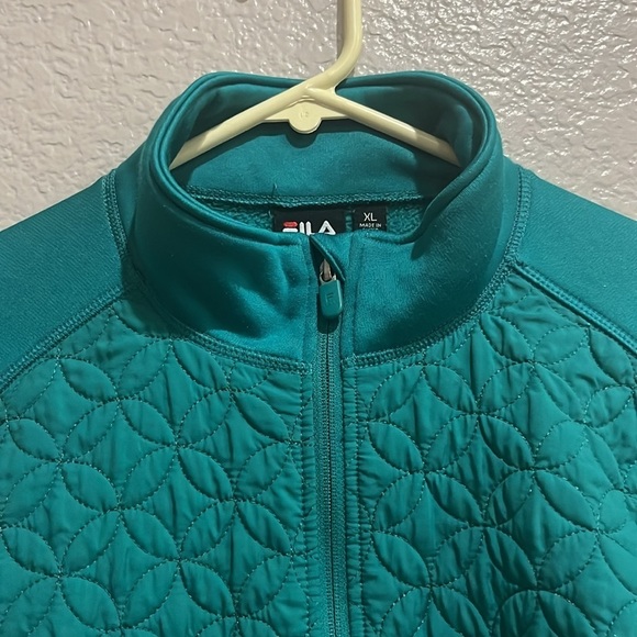 FILA SPORT Women’s Jacket Quilted Activewear Green Sz XL Teal Women's Jacket - Picture 7 of 9